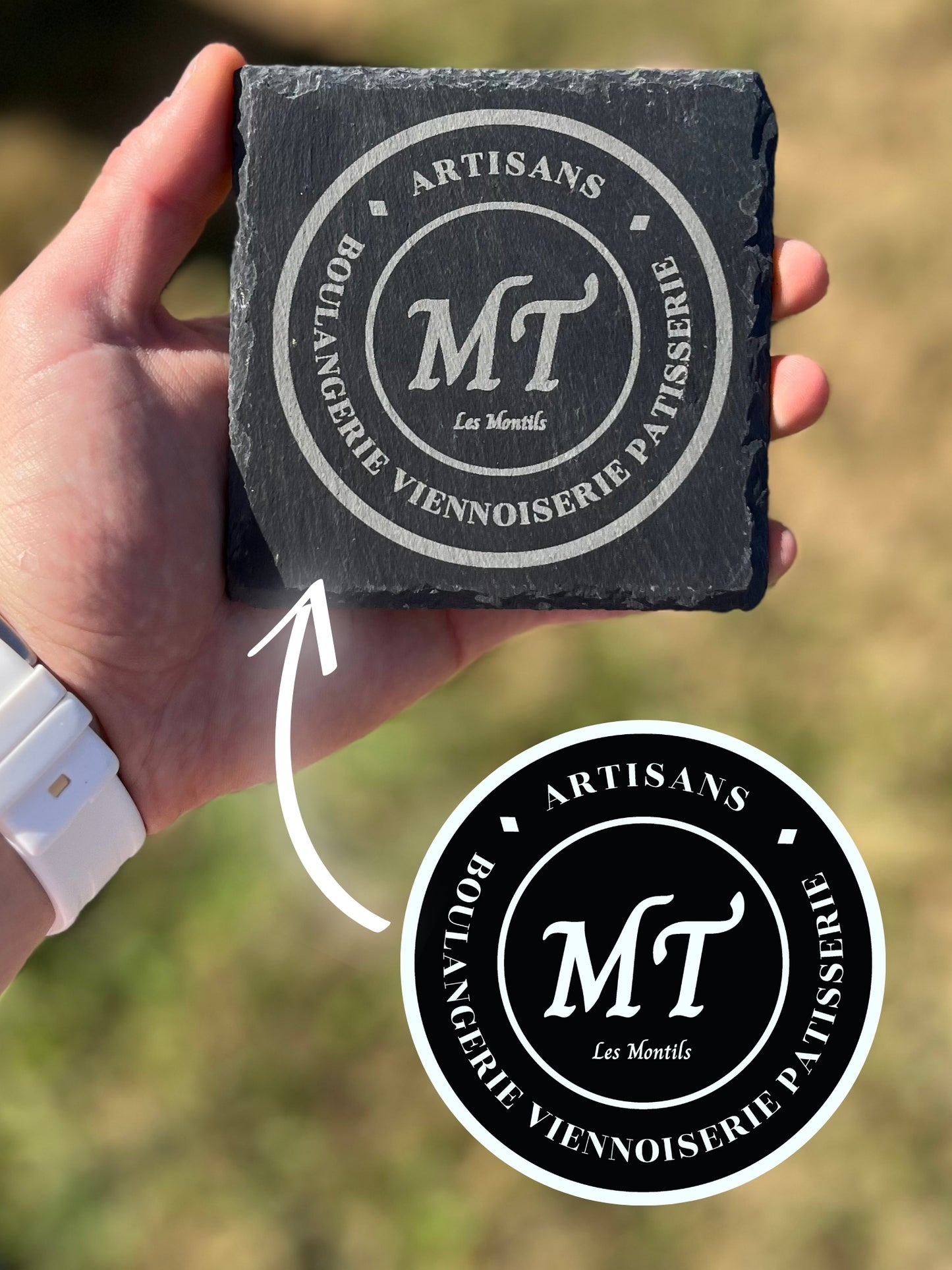 Sous verres ardoise personnalisé